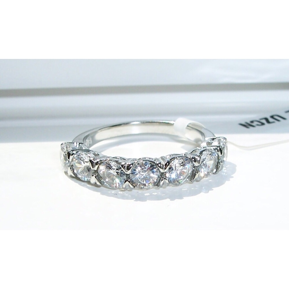 STAINLESS STEEL 7 Stone AAA Grade CZ Band Ring-NWT - Picture 12 of 16